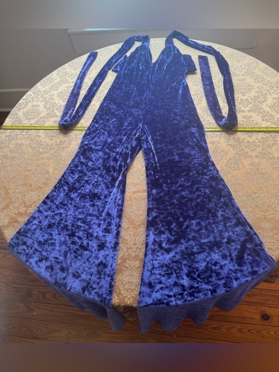 Warrior Within Designs Pants - Warrior Within Designs “Velvet Tigra” Wide-Leg Purple Jumpsuit